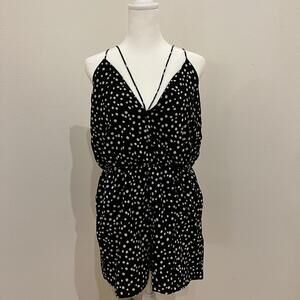 Kimchi Blue Women's Black and White Playsuit-romper